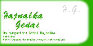 hajnalka gedai business card